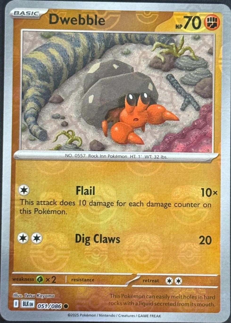 Black Bolt Dwebble [Master-Ball] Pokémon card